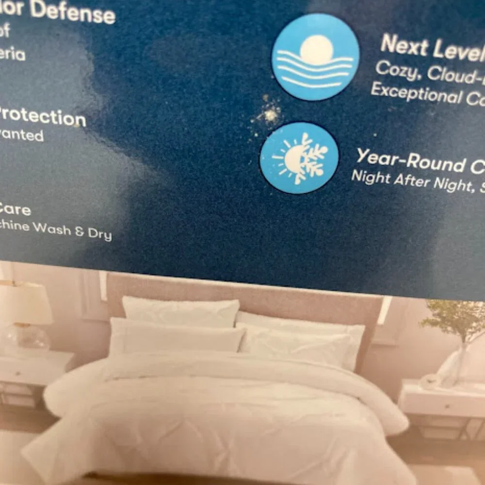 Serta Simply Clean 3 Pc Embellished Duvet Set